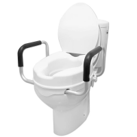 Elevador WC con Reposabrazos (10 cm), Alza Inodoro para Adultos con Tapa PEPE Elevador WC con Reposabrazos (10 cm), Alza Inodoro para Adultos con Tapa PEPE