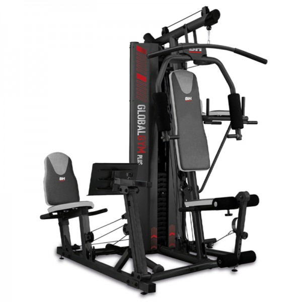 Máquina de musculación Global Gym Plus BH Fitness: combina una prensa de piernas sentado y flexor abdominal con dip Máquina de musculación Global Gym Plus BH Fitness: combina una prensa de piernas sentado y flexor abdominal con dip