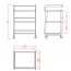 Carrito metálico blanco Help: Equipado con tres amplios estantes de cristal translúcido