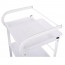 Carrito metálico blanco Part: Equipado con tres estantes y cajón extraíble Carrito metálico blanco Part: Equipado con tres estantes y cajón extraíble