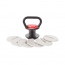 Kettlebell regulable hasta 9kg: Peso regulable con mango ergonómico y base de caucho Kettlebell regulable hasta 9kg: Peso regulable con mango ergonómico y base de caucho