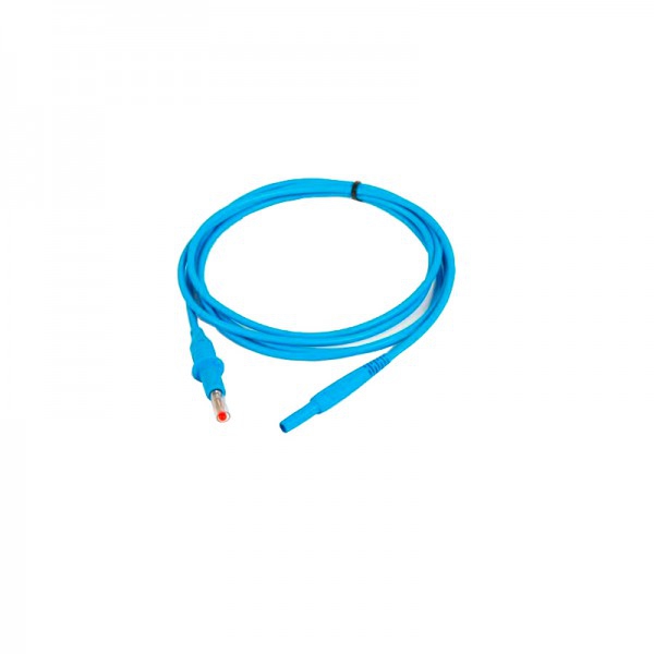 Cable resistivo con conector macho de 4mm para electrodos miofasciales: compatible con Diacare 5000 y Globus Beauty 6000