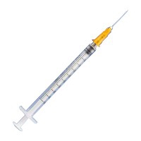 Jeringa desechable sin espacio muerto - 1ml - 25G 1" - Idóneas para la vacunación contra la COVID (caja 100 unidades)