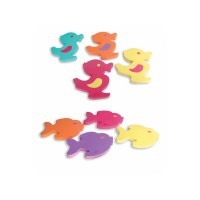 Juego acuático foam animales patos: Cuatro piezas en foam de colores