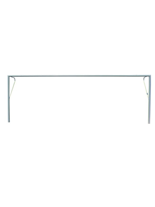 Juego de porterías para fútbol 7 (5x2 metros) metálicas fijas tubo 100mm reglamentarias Juego de porterías para fútbol 7 (5x2 metros) metálicas fijas tubo 100mm reglamentarias
