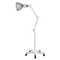 Lámpara Lupa Zoom LED de cinco aumentos con luz fría (base rodable) Lámpara Lupa Zoom LED de cinco aumentos con luz fría (base rodable)