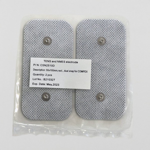 Electrodos Adhesivos de Doble Snap Kinefis 5x10cm (Bolsa 2 Unidades)