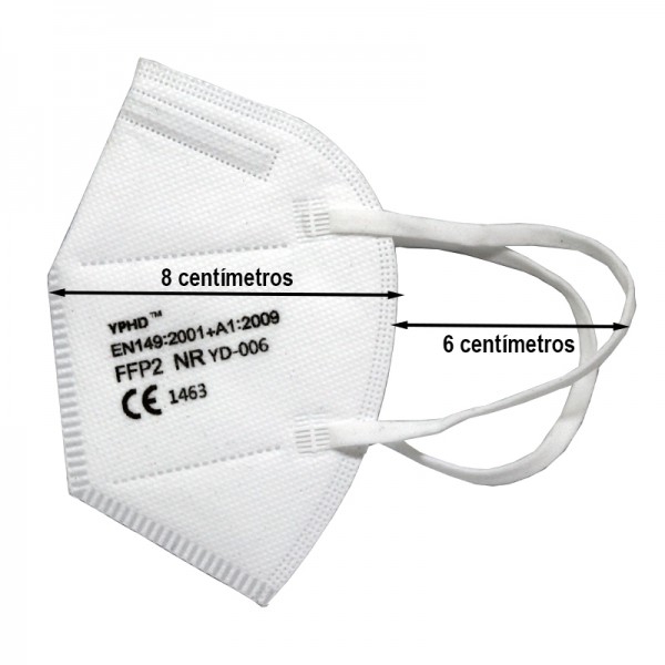 Mascarillas FFP2 niño / niña (2-8 años) con certificado europeo CE color blanco (embolsadas individualmente - Caja de 10 unidades) Mascarillas FFP2 niño / niña (2-8 años) con certificado europeo CE color blanco (embolsadas individualmente - Caja de 10 unidades)