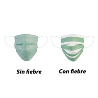 Mascarillas higiénicas reutilizables termosensibles: Cambian de color con el aumento de la temperatura (pack de 5 unidades) Mascarillas higiénicas reutilizables termosensibles: Cambian de color con el aumento de la temperatura (pack de 5 unidades)