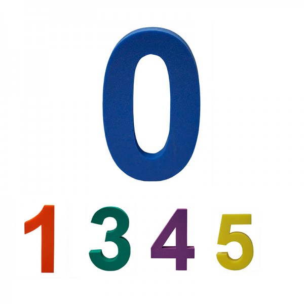 Pack de 5 minitapices de números de colores variados