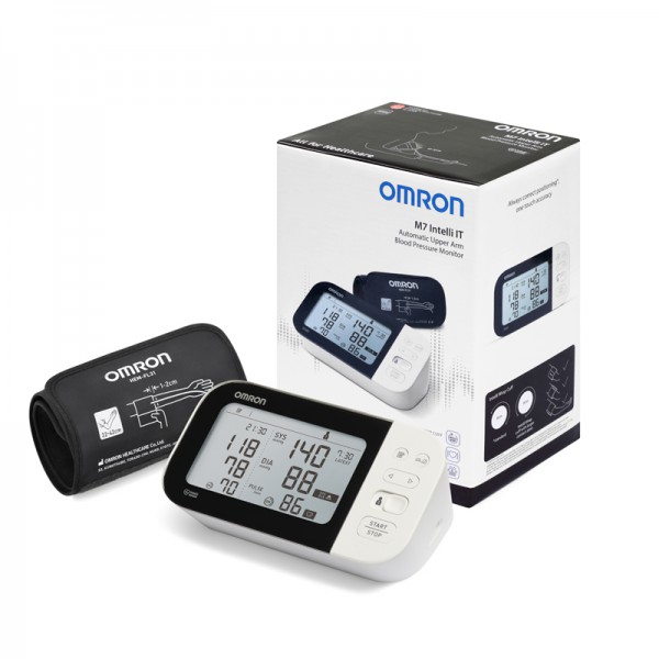 Tensiómetro de brazo OMRON M7 Intelli IT 2020: Con manguito inteligente, bluetooth y la app Omron Connect Tensiómetro de brazo OMRON M7 Intelli IT 2020: Con manguito inteligente, bluetooth y la app Omron Connect