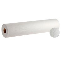 Rollo de papel para camilla, gofrado, natural, una capa (seis unidades)