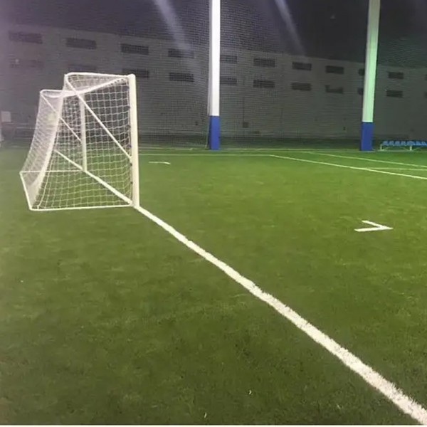 Juego de porterías fútbol 11 metálicas fijas tubo 100mm reglamentarias Juego de porterías fútbol 11 metálicas fijas tubo 100mm reglamentarias