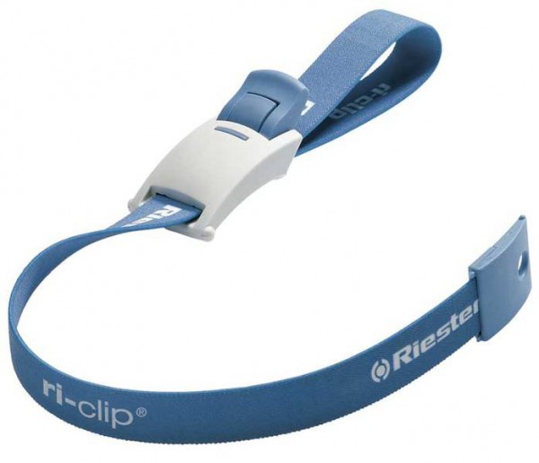 Torniquete hemostático Riester Ri-Clip® para comprensión del brazo: cinta con látex, en bolsa de PE Torniquete hemostático Riester Ri-Clip® para comprensión del brazo: cinta con látex, en bolsa de PE