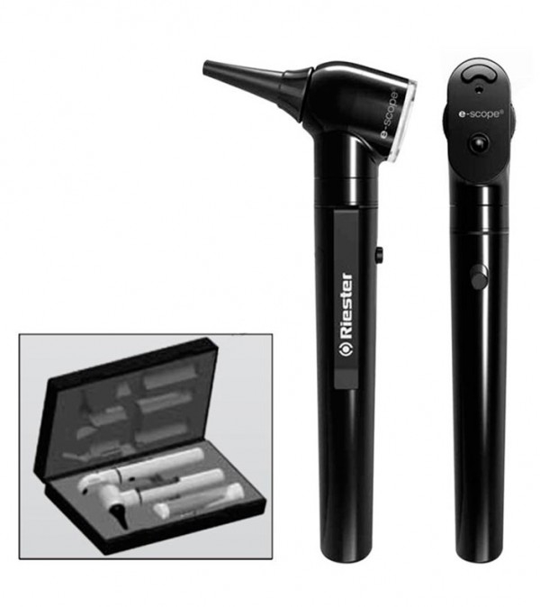 Otoscopio/Oftalmoscopio Riester e-scope F.O. XL/HL 2,5 V, en estuche (dos colores disponibles) Otoscopio/Oftalmoscopio Riester e-scope F.O. XL/HL 2,5 V, en estuche (dos colores disponibles)