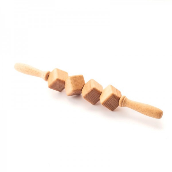 Rodillo cubo anticelulítico para maderoterapia (40 cm): cuatro cubos Rodillo cubo anticelulítico para maderoterapia (40 cm): cuatro cubos