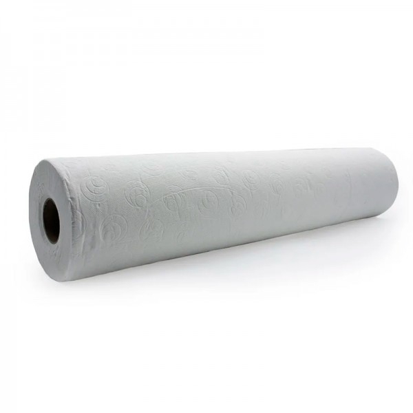 Rollo de papel para camilla (50m): micro-encolado - pasta - dos capas con precorte (una unidad / seis unidades) Rollo de papel para camilla (50m): micro-encolado - pasta - dos capas con precorte (una unidad / seis unidades)