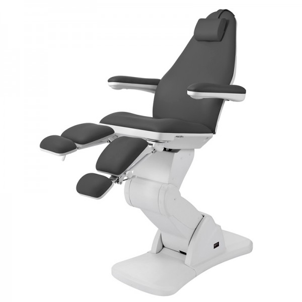 Sillón eléctrico de podología Cubo: Tres motores que controlan la altura, inclinación del respaldo y del asiento Sillón eléctrico de podología Cubo: Tres motores que controlan la altura, inclinación del respaldo y del asiento