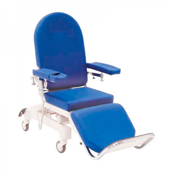 Sillón para diálisis con trendelemburg: Estructura de acero pintado, mando de control eléctrico y brazos escamoteables (colores disponibles) Sillón para diálisis con trendelemburg: Estructura de acero pintado, mando de control eléctrico y brazos escamoteables (colores disponibles)