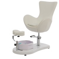 Sillón de pedicura Crem: Con bañera de pies y reposapiés ajustable en altura y longitud Sillón de pedicura Crem: Con bañera de pies y reposapiés ajustable en altura y longitud