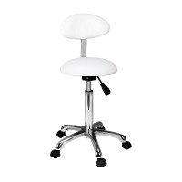 Taburete con respaldo Practi Plus: Base con cinco ruedas, diseño ergonómico y altura regulable con pistón de gas Taburete con respaldo Practi Plus: Base con cinco ruedas, diseño ergonómico y altura regulable con pistón de gas