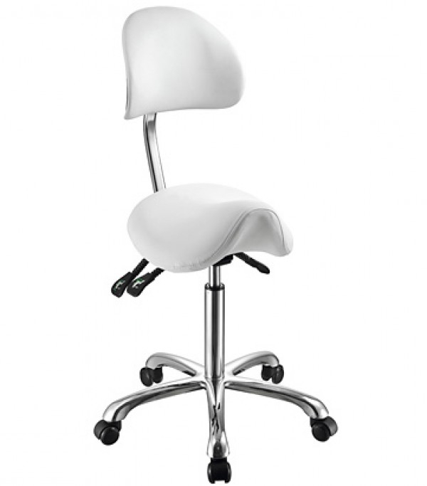 Taburete de belleza tipo pony con respaldo Noble (colores disponibles) Taburete de belleza tipo pony con respaldo Noble (colores disponibles)