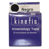Vendaje Neuromuscular - Kinefis Kinesiology Tape Negro 5 cm x 5 metros