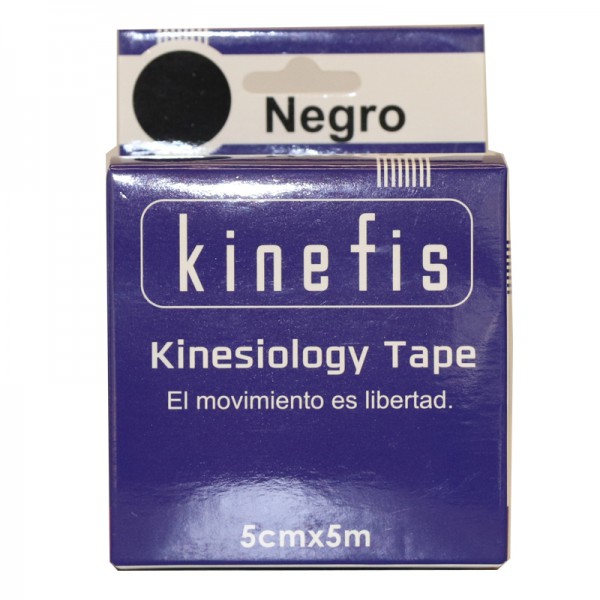 Vendaje Neuromuscular - Kinefis Kinesiology Tape Negro 5 cm x 5 metros Vendaje Neuromuscular - Kinefis Kinesiology Tape Negro 5 cm x 5 metros