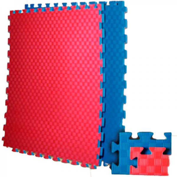 LIQUIDACIÓN ÚLTIMAS UNIDADES - Tatami Puzzle Reversible color Azul-Rojo, Grosor 4 cm
