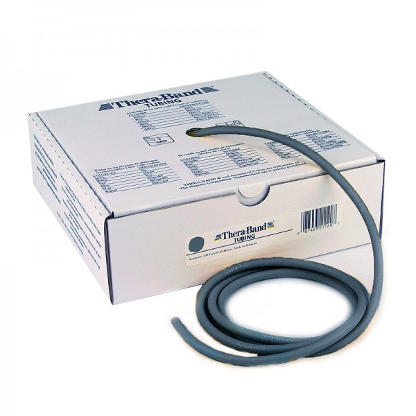 Thera Band Tubing 7.5m: Tubos de Látex de Resistencia Atlética - Color Plata Thera Band Tubing 7.5m: Tubos de Látex de Resistencia Atlética - Color Plata