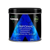 Triptófano con Melatonina, Magnesio, Espirulina y Vitaminas Aldous (200 capsulas) Triptófano con Melatonina, Magnesio, Espirulina y Vitaminas Aldous (200 capsulas)