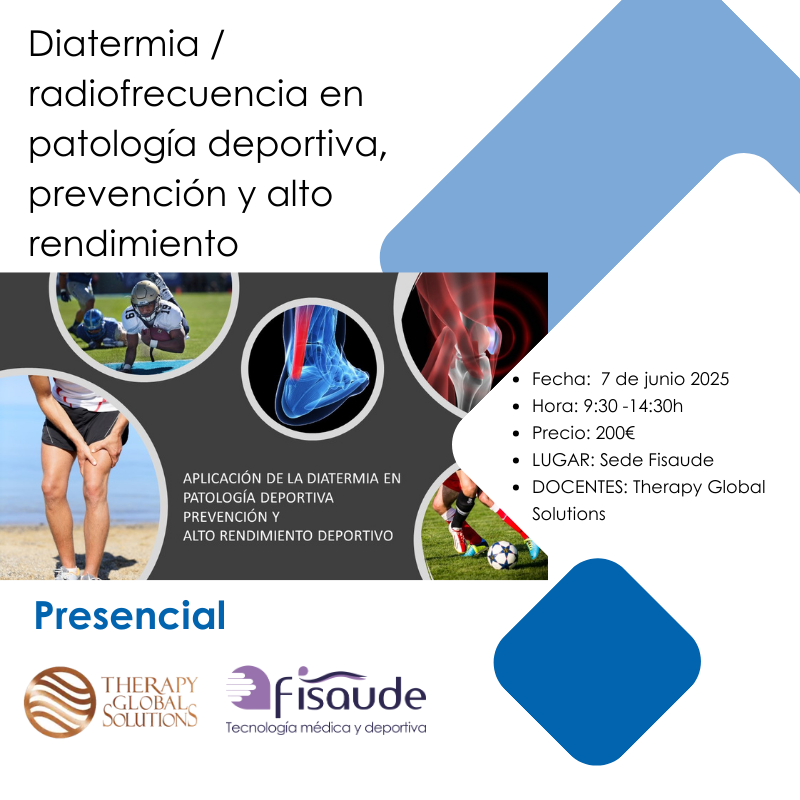 Diatermia / radiofrecuencia en patología deportiva, prevención y alto rendimiento - PRESENCIAL - 7-JUNIO-2025