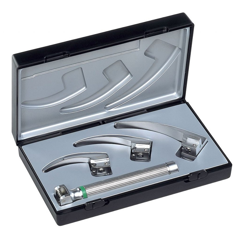 Laringoscopio Riester ri-integral MacIntosh XL 3,5 V/230 V, mango pilas tipo AA, palas no. 0,1,2