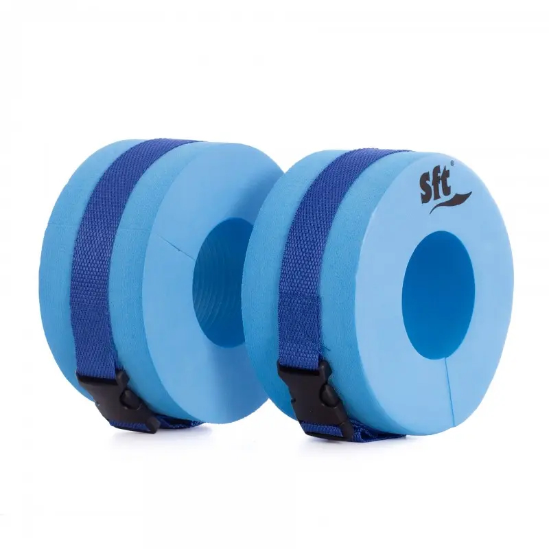 Par de Muñequeras Redondas de Aquaerobic (Color Azul)