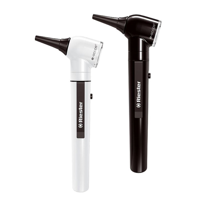 Otoscopio Riester e-scope, iluminación directa, vacio 2,7V en bolsa (dos colores disponibles)