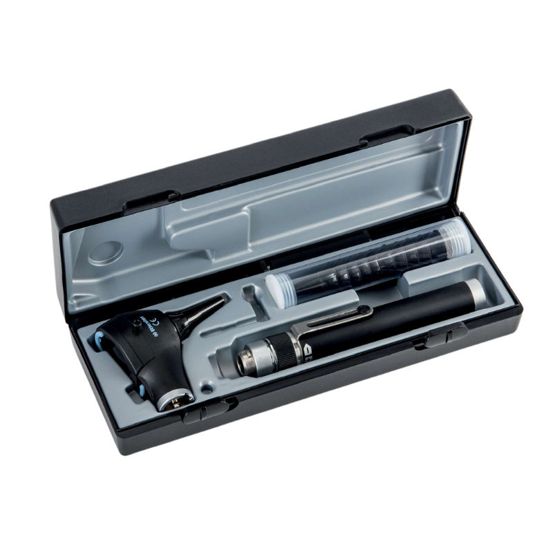 Otoscopio Riester ri-scope L L2 LED 2,5 V, con mango tipo C y tecnología de fibra óptica (F.O.) para diagnóstico preciso