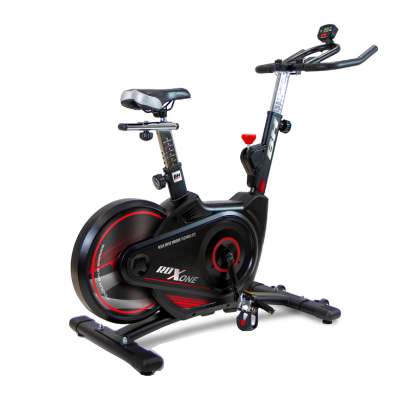 Bicicleta de spinning BH Fitness RDX One: Con volante trasero, freno  magnético y multiajustes para entrenar en la mejor posición - Tienda Fisaude