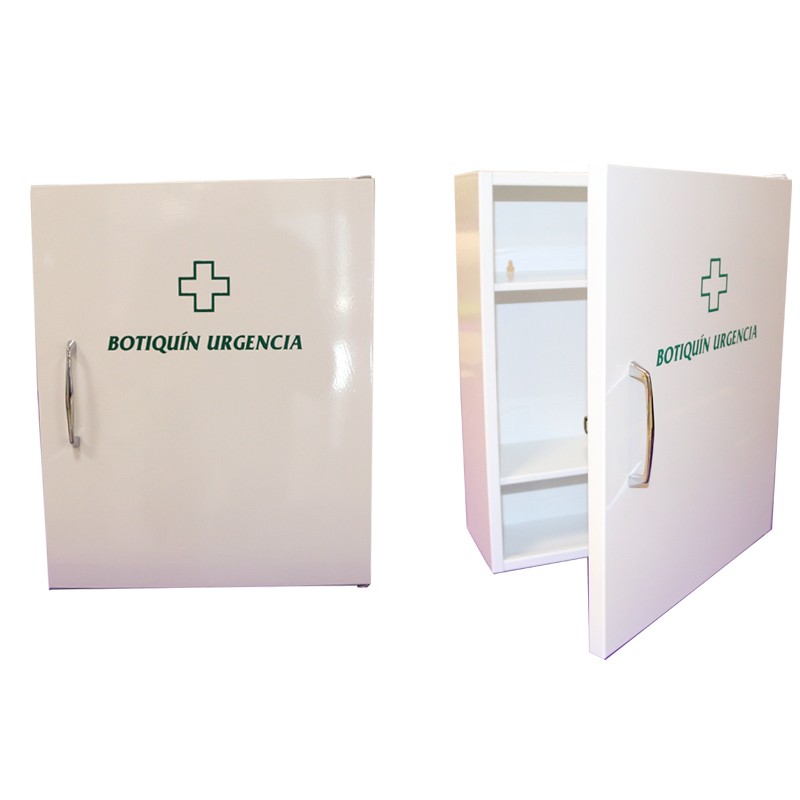 Botiquín b-1 de acero esmaltado en blanco con asa - Botiquines clínicos