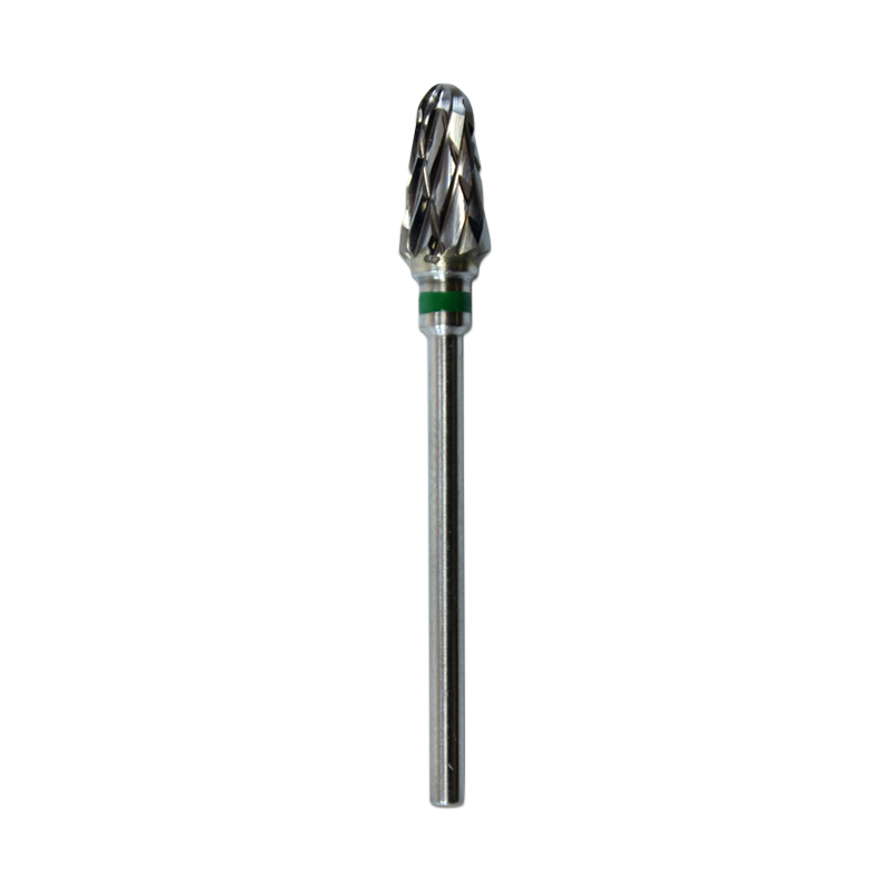 Fresa fabricada en carburo de Tungsteno 1607: Abrasión Gruesa. Ideal para el desbaste fuerte y agresivo de uñas