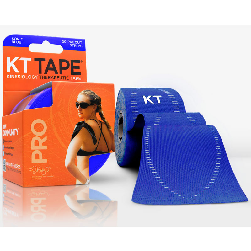 Kt tape pro sport kinesiology tape de máxima calidad sintético 5cm x 5m con precorte, color azul