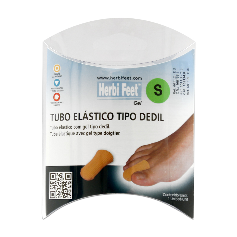 Tubo Elastico con Gel Tipo Dedil Talla S 1 Unidad